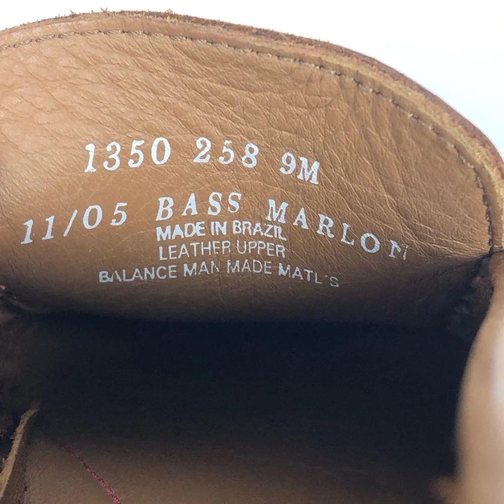 Bass Men's Tan Leather Loafers Size 9